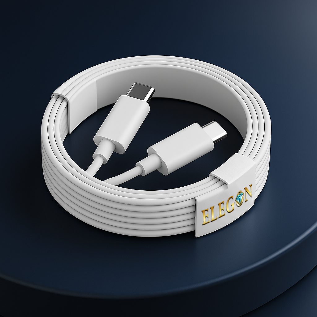 White 2 Meter USB-C to USB-C Cable
