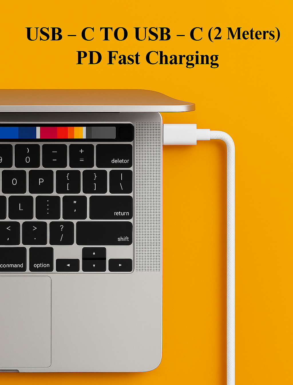 White 2 Meter USB-C to USB-C Cable - Image 3