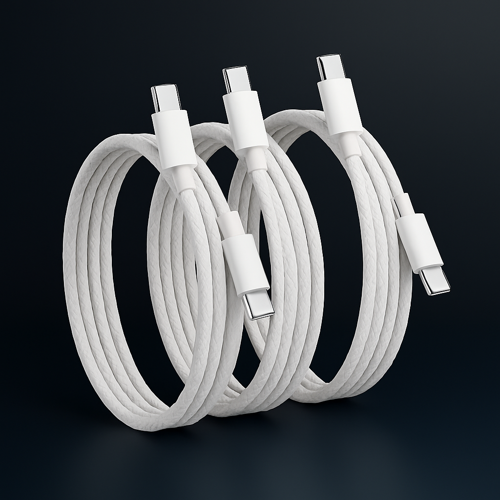 White 2 Meter USB-C to USB-C Cable - Image 4